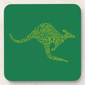 Kangaroo gemaakt van Australische slang Onderzetter (Voorkant)