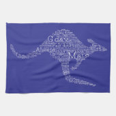 Kangaroo gemaakt van Australische slang Theedoek (Horizontaal)