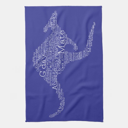 Kangaroo gemaakt van Australische slang Theedoek (Verticaal)