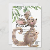 Kangaroo Genderneutraal Baby shower Kaart (Voorkant)