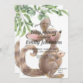 Kangaroo Genderneutraal Baby shower Kaart (Voorkant / Achterkant)