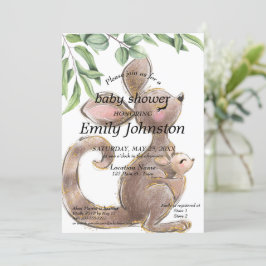 Kangaroo Genderneutraal Baby shower Kaart