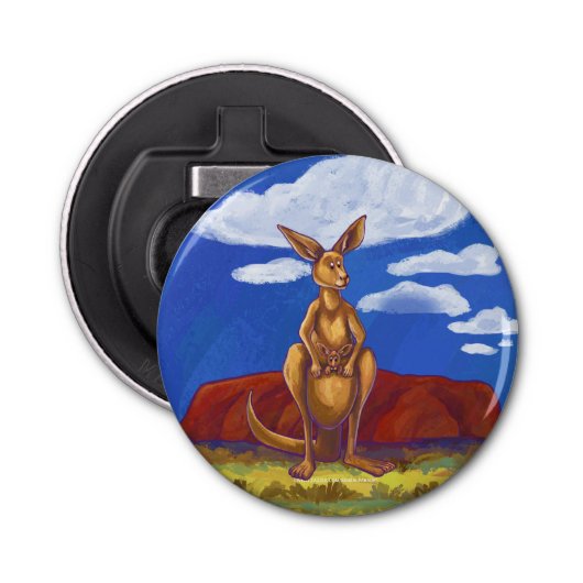 Kangaroo Gifts & Accessoires Button Flesopener (Voorkant)
