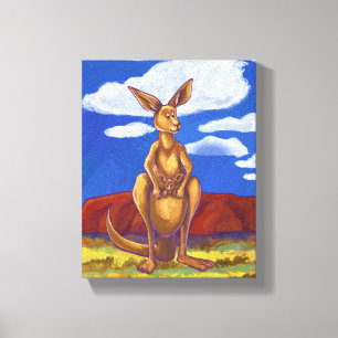 Kangaroo Gifts & Accessoires Canvas Afdruk