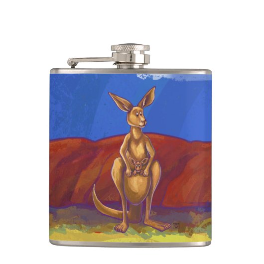 Kangaroo Gifts & Accessoires Heupfles (Voorkant)