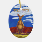 Kangaroo Gifts & Accessoires Keramisch Ornament (Achterkant)
