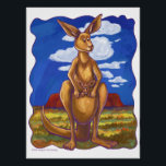 Kangaroo Gifts & Accessoires Perfect Poster<br><div class="desc">Cute Animal Parade Head en Tails Kangaroo met Baby Joey zullen zeker in het hart van kinderen van alle leeftijden springen. Onze oorspronkelijke dierlijke cadeaus en Accessoires hebben een schattige kangoeroemmoeder met een baby in haar zak die in de rug van Australië staat met Ayers rots achter hen met een...</div>
