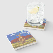 Kangaroo Gifts & Accessoires Stenen Onderzetter (Zijkant)