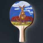Kangaroo Gifts & Accessoires Tafeltennisbatje<br><div class="desc">Cute Animal Parade Head en Tails Kangaroo met Baby Joey zullen zeker in het hart van kinderen van alle leeftijden springen. Onze oorspronkelijke dierlijke cadeaus en Accessoires hebben een schattige kangoeroemmoeder met een baby in haar zak die in de rug van Australië staat met Ayers rots achter hen met een...</div>