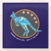 kangaroo glazen onderzetter (Voorkant)