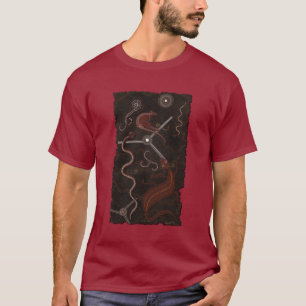 Kangaroo & Goanna Australian Aboriginal Style T -  T-shirt