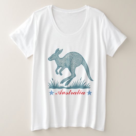 Kangaroo Grote Maat T-shirt (Design voorkant)