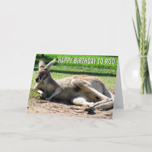 Kangaroo Happy Birthday voor Roo Kaart