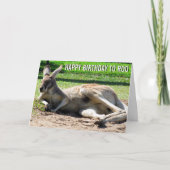 Kangaroo Happy Birthday voor Roo Kaart (Voorkant)