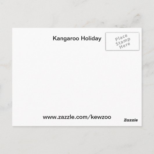 Kangaroo Holiday Briefkaarten (Achterkant)