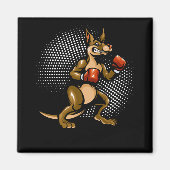 Kangaroo Humor Boxer Animal Fun Boxing Magneet (Voorkant)