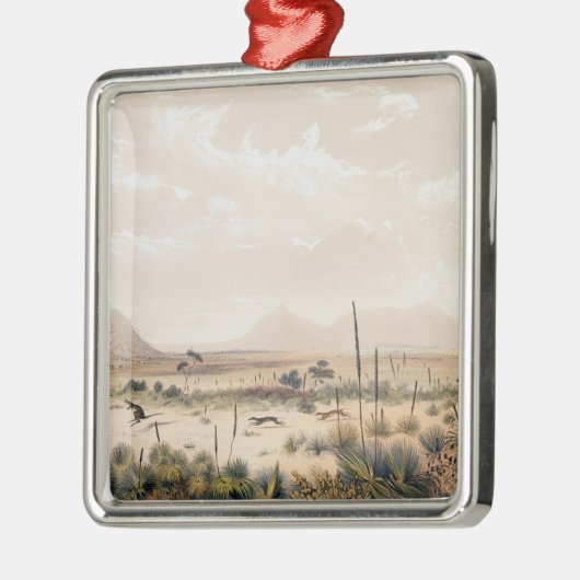 Kangaroo Hunt Metalen Ornament (Links)