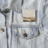 Kangaroo Hunt Vierkante Button 5,1 Cm (In situ)