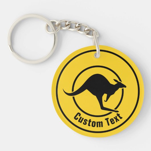 Kangaroo Icon-Sleutelhanger Sleutelhanger (Voorkant)