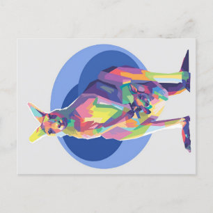 Kangaroo in de pop   Perfect geschenk Aankondigingskaart