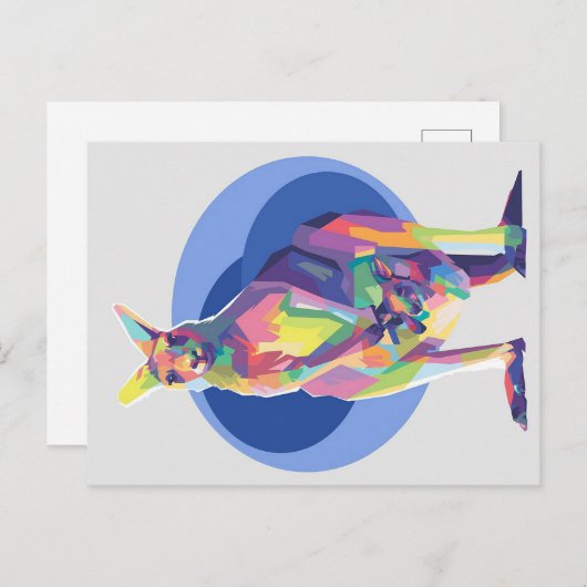 Kangaroo in de pop | Perfect geschenk Aankondigingskaart (Voorkant / Achterkant)