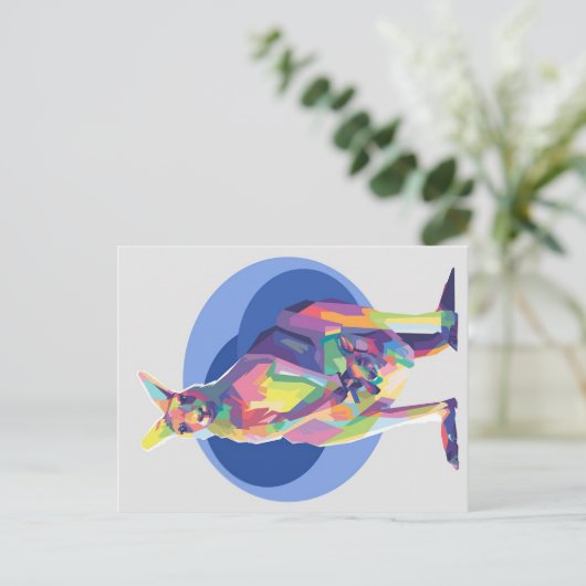 Kangaroo in de pop | Perfect geschenk Aankondigingskaart (Staand voorkant)
