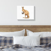 Kangaroo in de sport canvas afdruk (Insitu (Slaapkamer))