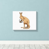 Kangaroo in de sport canvas afdruk (Insitu (Houten vloer))