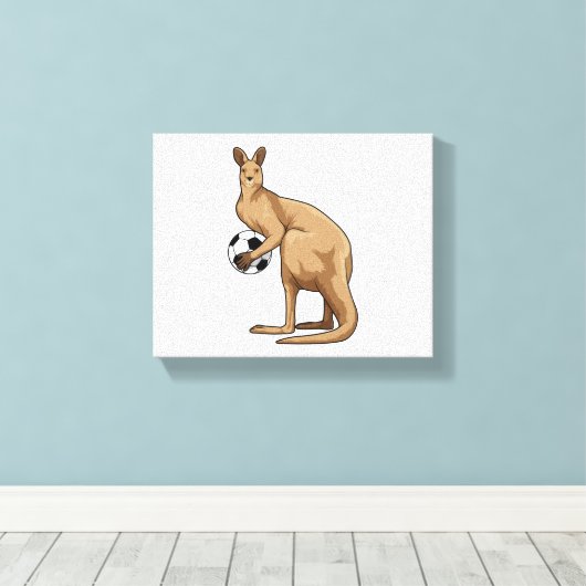 Kangaroo in de sport canvas afdruk (Insitu (Houten vloer))