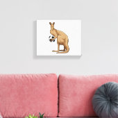 Kangaroo in de sport canvas afdruk (Insitu (Woonkamer))