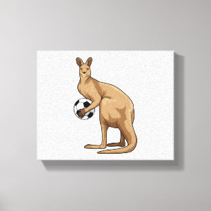 Kangaroo in de sport canvas afdruk