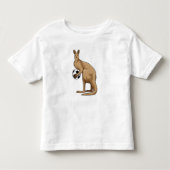 Kangaroo in de sport kinder shirts (Voorkant)