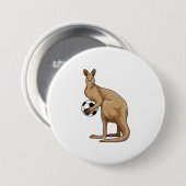 Kangaroo in de sport ronde button 7,6 cm (Voorkant /achterkant)
