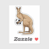 Kangaroo in de sport sticker (Vel)
