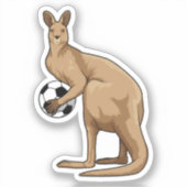 Kangaroo in de sport sticker (Voorkant)