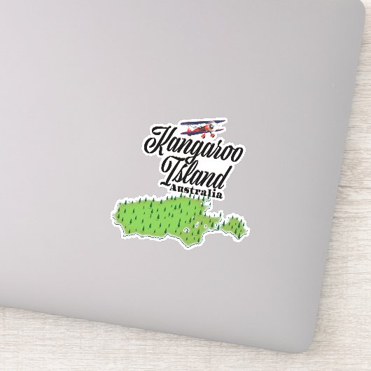Kangaroo Island Australia-kaart Sticker (Detail)