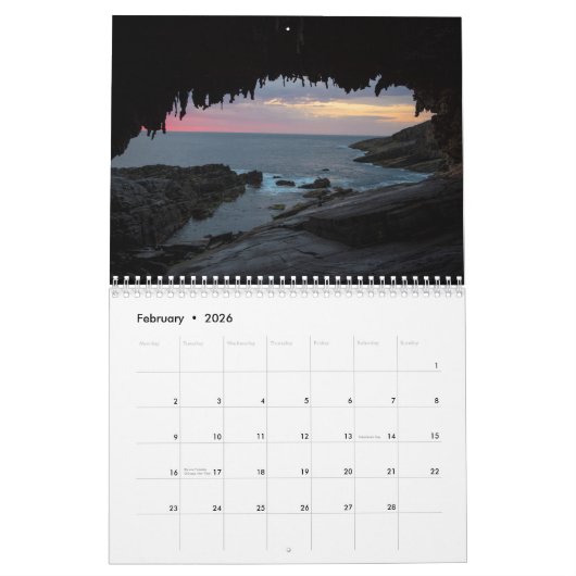 Kangaroo Island Zuid-Australië Kalender (Feb 2026)