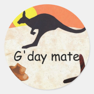 Kangaroo Jillo Ronde Sticker