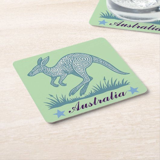 Kangaroo Kartonnen Onderzetters (Schuin)