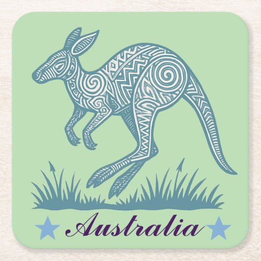 Kangaroo Kartonnen Onderzetters (Voorkant)