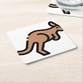 Kangaroo Kartonnen Onderzetters (Schuin)