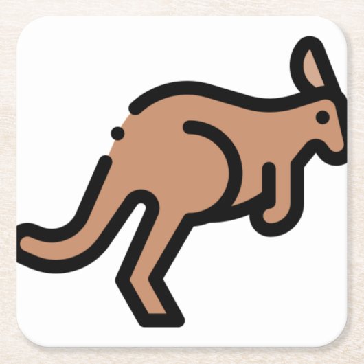 Kangaroo Kartonnen Onderzetters (Voorkant)