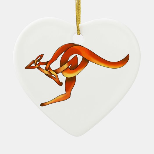 Kangaroo Keramisch Ornament (Voorkant)