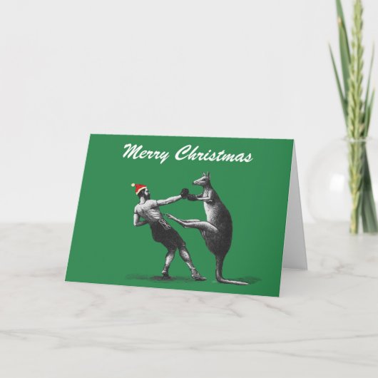 kangaroo kerst feestdagen kaart (Voorkant)