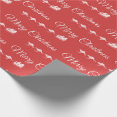 Kangaroo kerstdecor, Merry Sleigh Australian Cadeaupapier (Hoek)