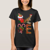 Kangaroo-kerstlampjes Led Funny Santa Hat Chri T-shirt (Voorkant)