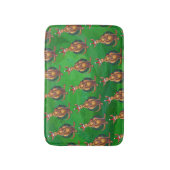 Kangaroo Kerstmis op gekleurd groen terug Badmat (Voorkant Verticaal)