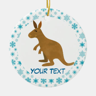 Kangaroo-kerstsiercadeau Keramisch Ornament