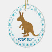Kangaroo-kerstsiercadeau Keramisch Ornament (Links)
