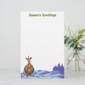Kangaroo kerstSterrennacht Briefpapier (Staand voorkant)